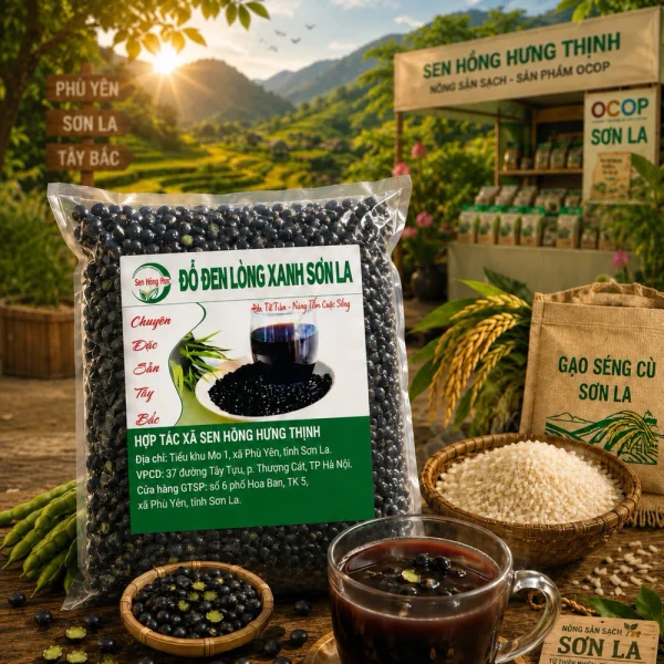 1kg Đỗ đen lòng xanh Sơn La