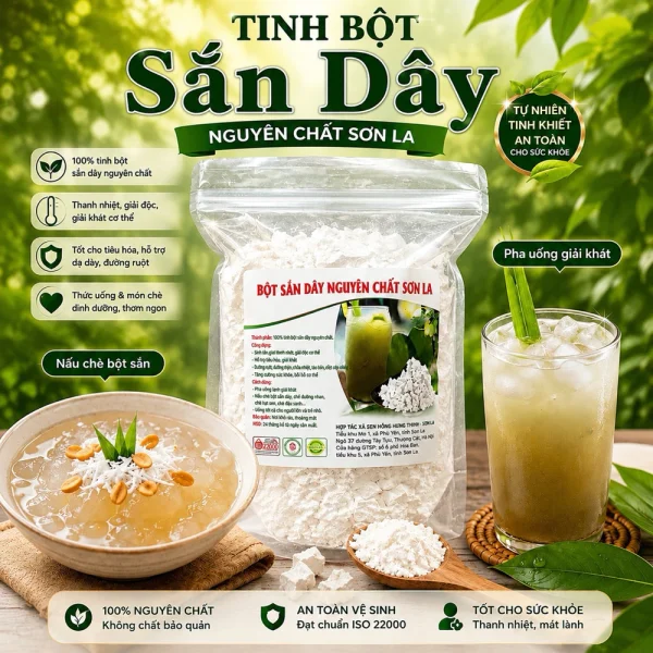1kg Tinh bột sắn dây nguyên chất Sơn La