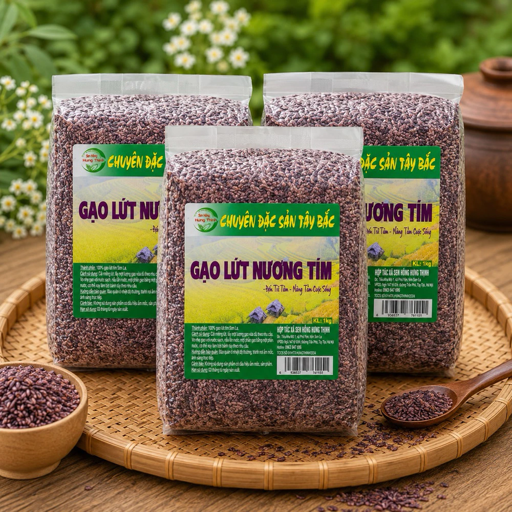 3kg Gạo lứt nương tím Sơn La - Ảnh 2