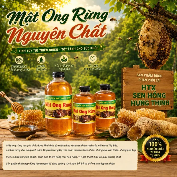 1 lít Mật ong ruồi rừng nguyên chất