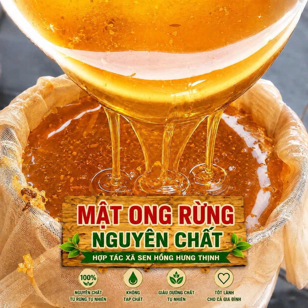 1 lít Mật ong ruồi rừng nguyên chất - Ảnh 2