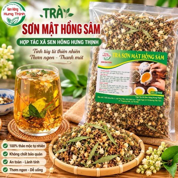 1kg Trà sơn mật hồng sâm Sơn La