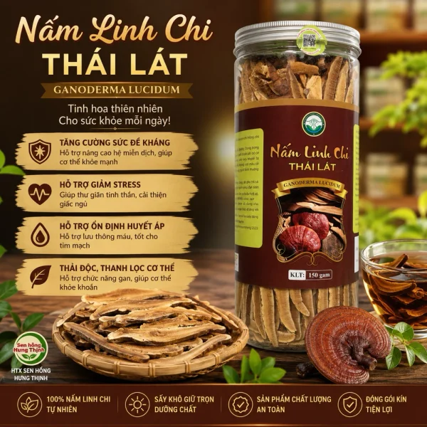 150gr Nấm linh chi Thái Lát OCOP 4 sao