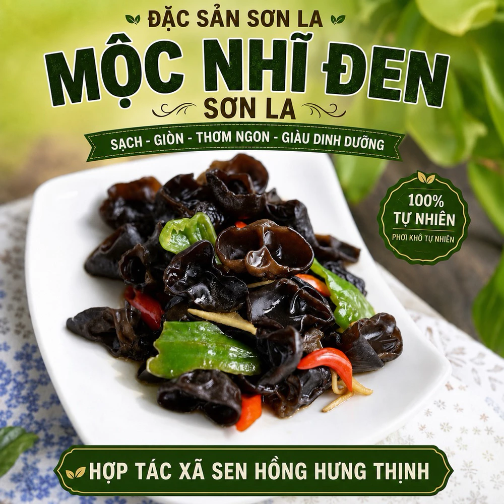 200gr Mộc nhĩ đen Sơn La - Ảnh 2