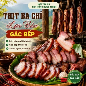 1kg Thịt ba chỉ lợn bản gác bếp