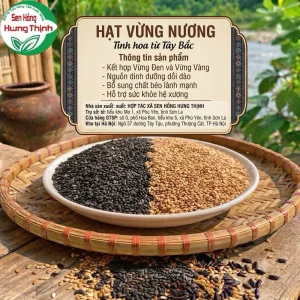 Combo vừng nương Sơn La - 300gr vừng đen và 300gr vừng vàng